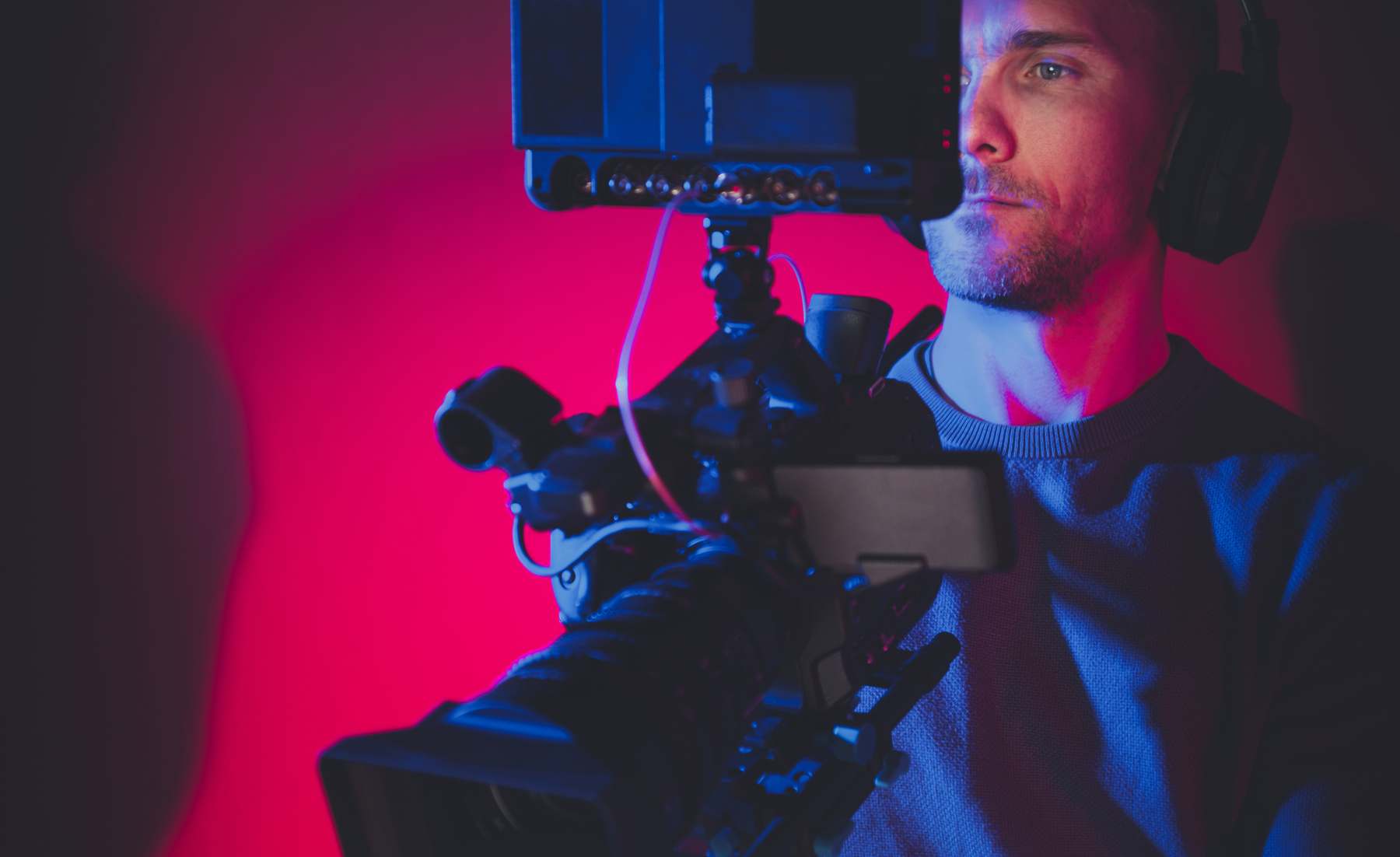 Film Making Professional Digital Camera Operator at Work