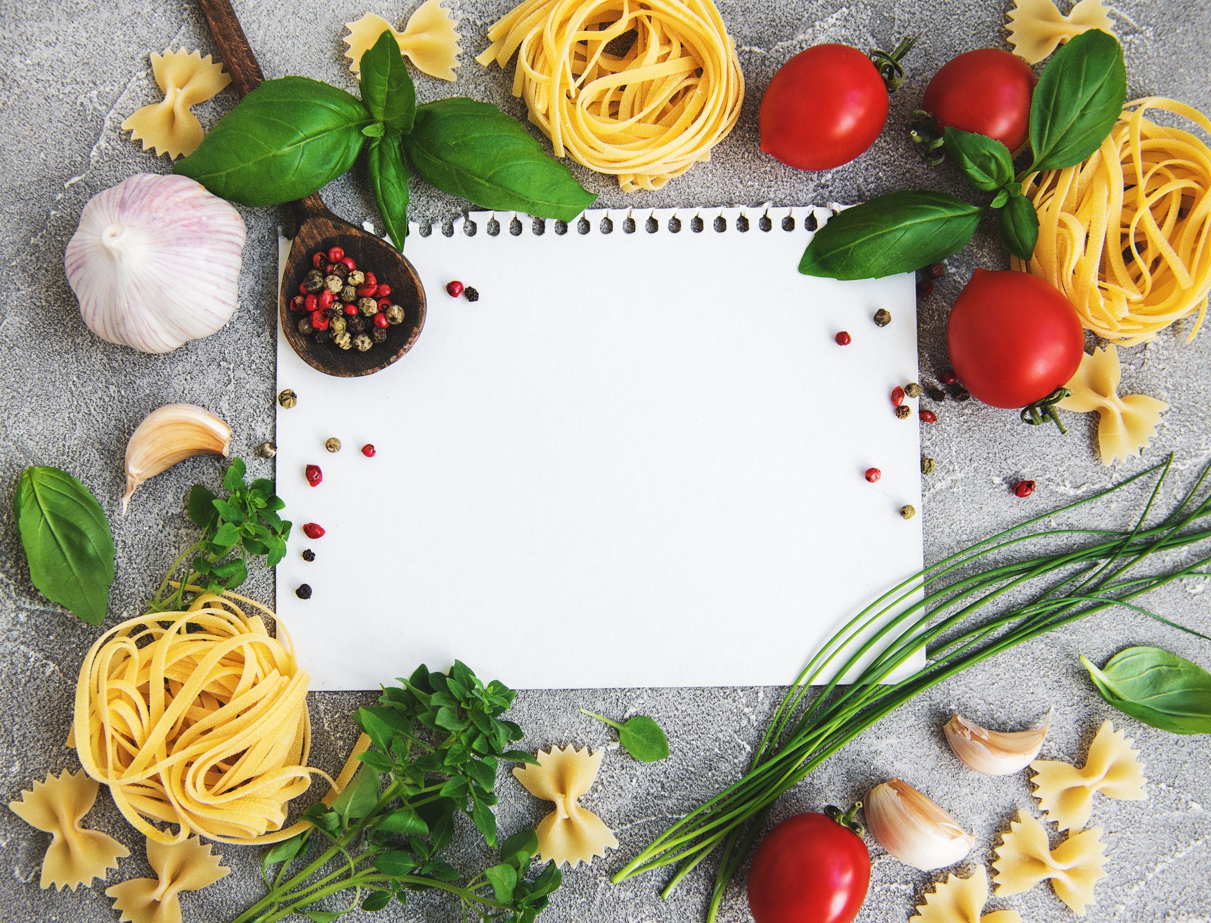 Paper for Recipes, Vegetables and Spices