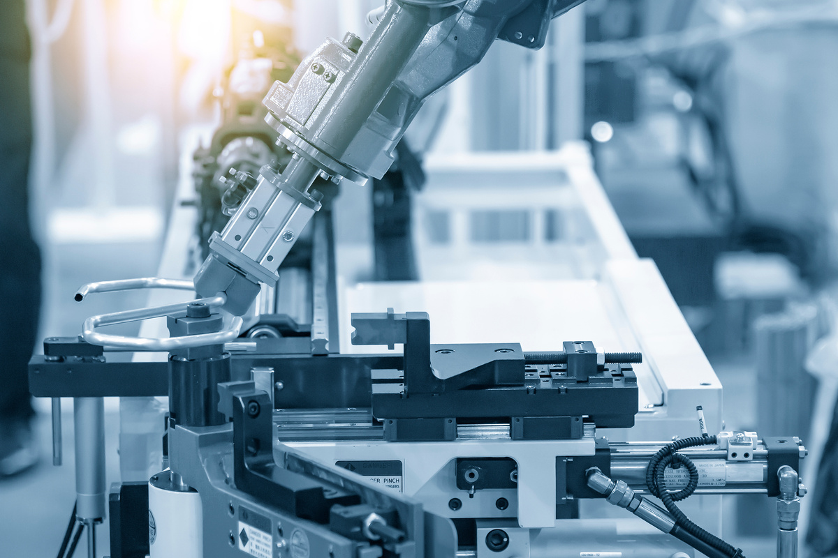The hi-technology  material handing process by robotics system tube bending process.